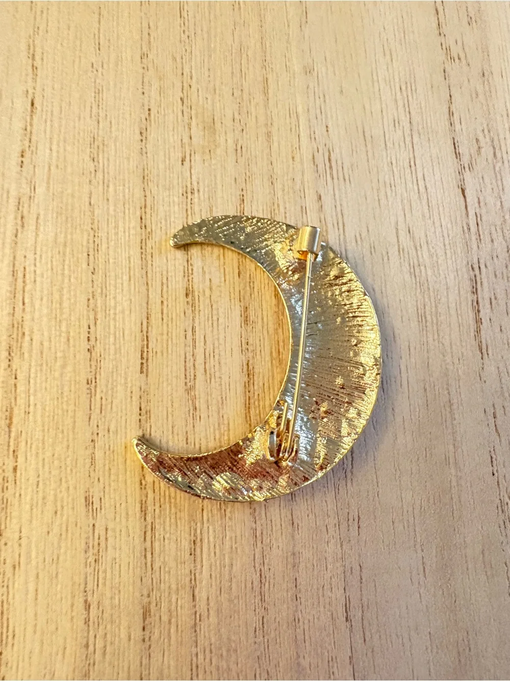 Purple Crescent Moon Star Pin
